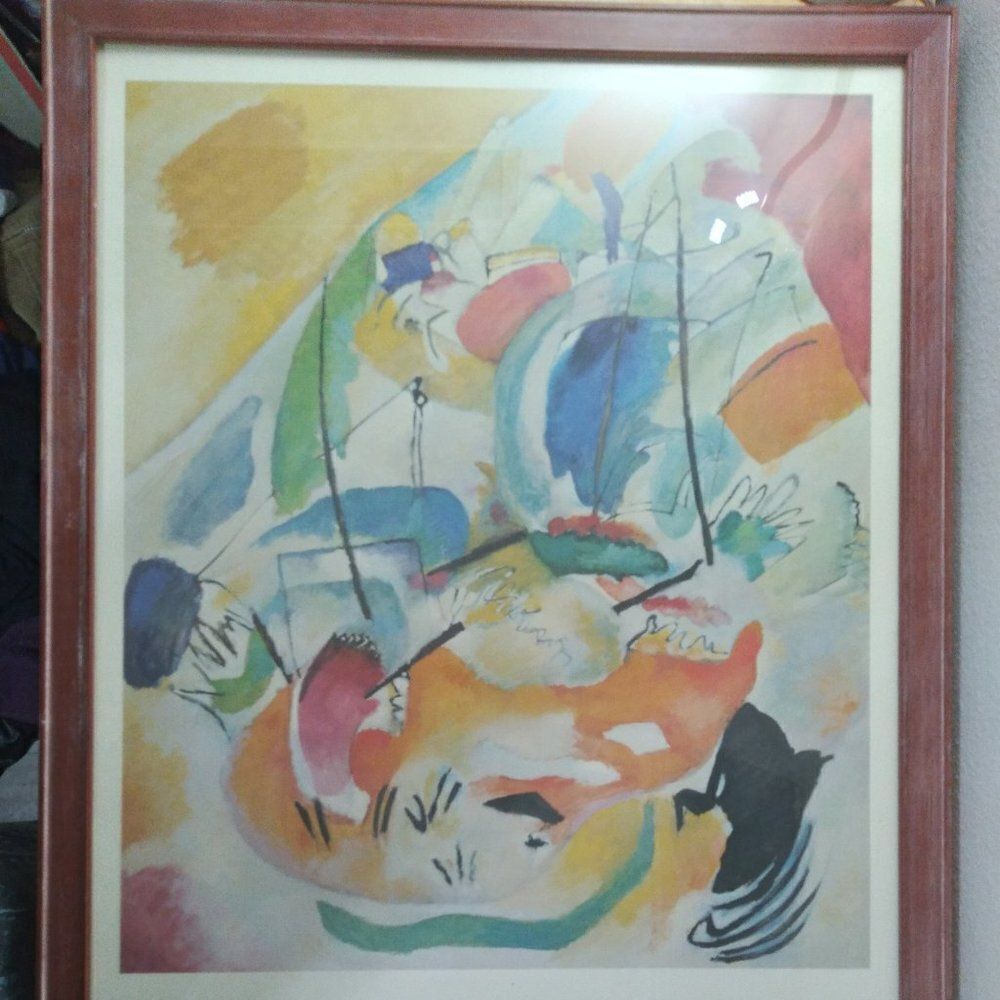 Vintage Wassily Kandinsky Improvisation 31 Lithograph Print Poster 1990